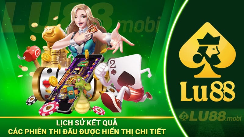 Lịch sử kết quả các phiên thi đấu được hiển thị chi tiết
